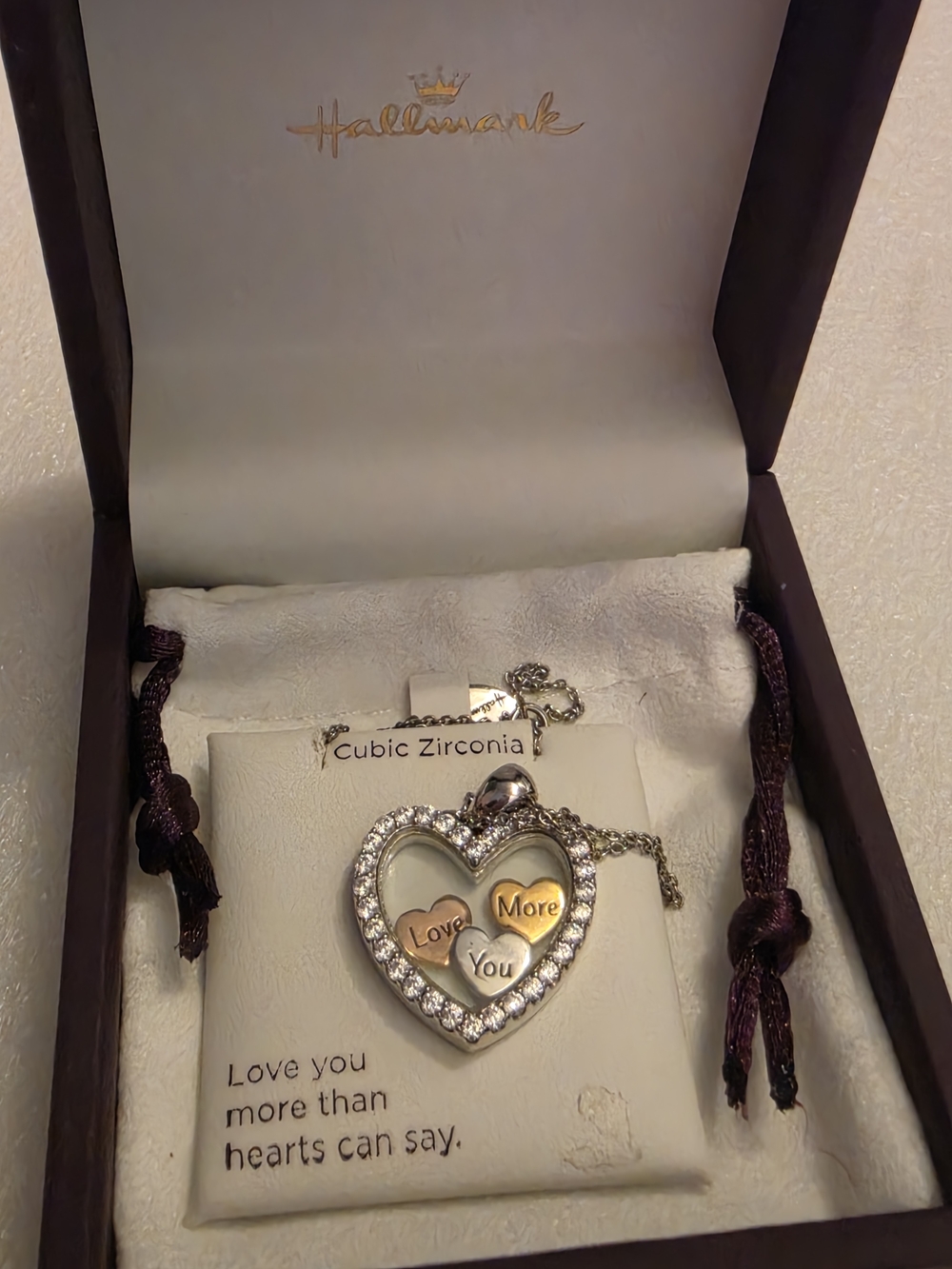 Hallmark Silver & Gold-Tone Heart Pendant Necklace